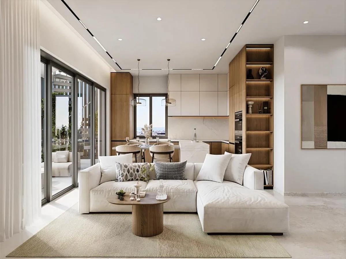 Light-filled two-bedroom apartment with a generous veranda